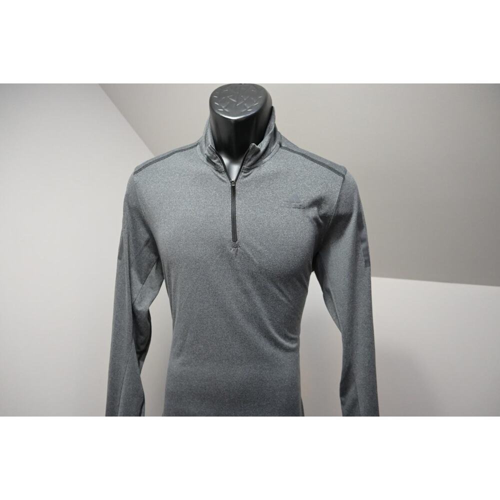 Adidas Running 1/4 Zip Jacket ClimaLite Dark Gray Athletic‎ Mens Size Medium